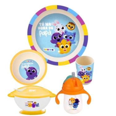 Imagem de Kit Alimentação Bolofofos Completo 3 Peças Bowl Com Talher e Copo 360m