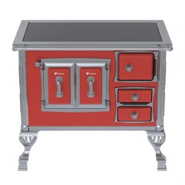 Imagem de Fogão a Lenha GII N 1 Sec Xviii Premium Vermelho Saida Esquerda