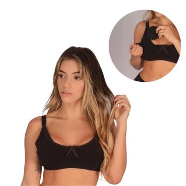 Imagem de Kit 1 Pijama Americano PLUS SIZE Curto de Botão +3 Sutiãs Amamentação 