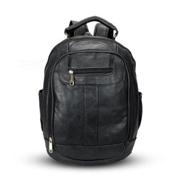 Imagem de Mochila Feminina Bolsa Faculdade Notebook Divisória Couro Pu - Sss