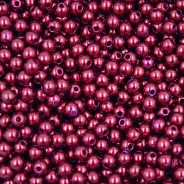 Imagem de PÉROLA DE ABS LISA Nº 05 20G PEROLA 5MM - LADEIRA BIJUTERIAS, VINHO