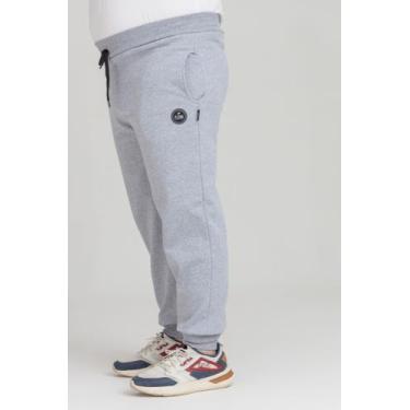 Imagem de Calça De Moletom Masculina Casual Plus Size G1 G2 G3 Flero, Cinza clar