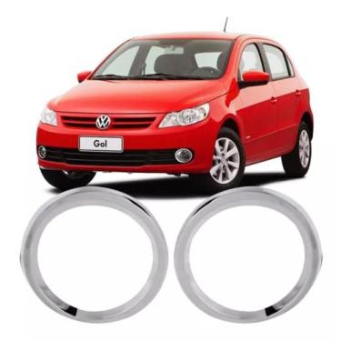 Imagem de Kit Aplique Cromado 2 Farol De Milha Gol/Voy/Sav G5 - Cromax