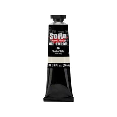 Imagem de Soho Urban Artist Tinta a óleo - branco titânio, tubo de 50 ml - Cores a óleo mais valiosas para pintura, excelente carga de pigmento