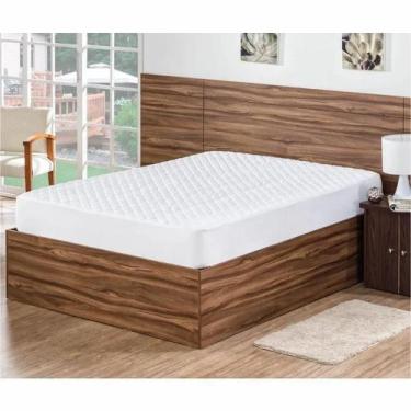 Imagem de Protetor P/  Colchão Casal Padrão Impermeável Branco - Bordados Ricard