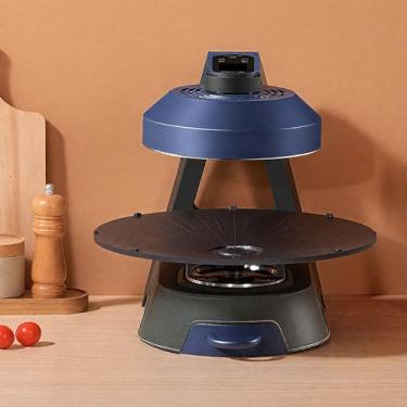 Imagem de Churrasqueira elétrica interna com temporizador digital, controle de temperatura de 80-280 °C - Design sem fumaça para festas saudáveis em casa