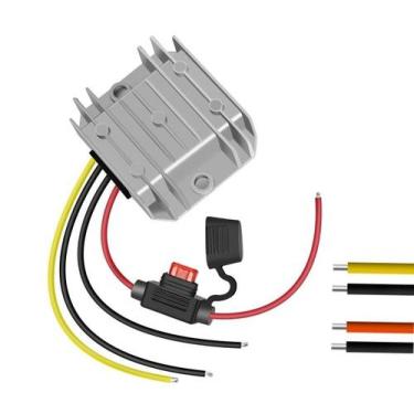 Imagem de Conversor YRDZXG12V 120W 24V para 12V 10A com fusível IP68 à prova d'á