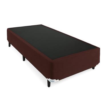 Imagem de Base Box Solteiro Suede Marrom - 78x188cm