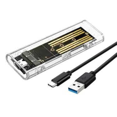 Imagem de Gaveta Case SSD M.2 NVMe/NGFF USB 3.1 Tipo-C Transparente – Portátil e Rápido