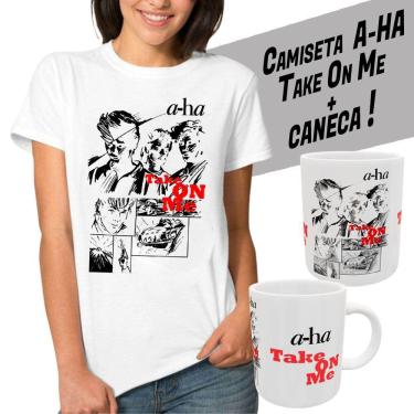 Imagem de Camiseta Banda A-HA rock, pop, new wave anos 80 + caneca, estampa exclusiva, unissex