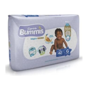 Imagem de Fralda Descartável Infantil, CAPRICHO BUMMIS, Branco, Grande, Pacote de 42