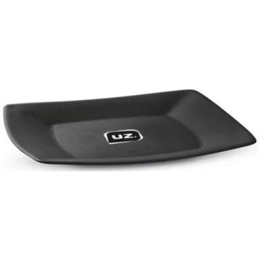 Imagem de Conjunto 20 Pratos Quadrado 22,5cm Preto Uz Plástico Entradas Petiscos Slim Restaurante