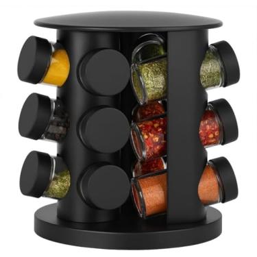 Imagem de Porta Temperos Giratório com 9 Potes de Vidro e Tampa Dosadora