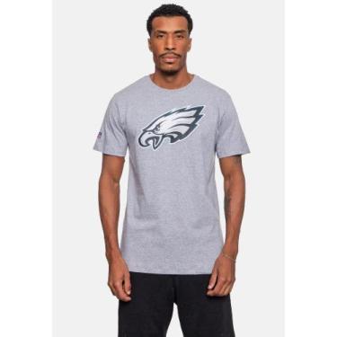 Imagem de Camiseta Masculina NFL Logo Philadelphia Eagles Cinza Mescla, P