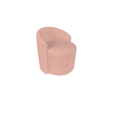 Imagem de Poltrona Yara Conforto Leitura e Descanso - Estopar, Boucle Rosê