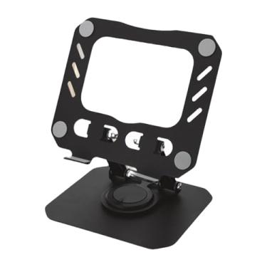 Imagem de AsrMyjcx Suporte para tablet, suporte ajustável, dobrável e estável, base giratória 360, design oco, portátil para tablet, de mesa para casa