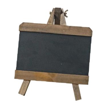 Imagem de KiBcsLic Placa de lousa de madeira para mesa, quadro negro pequeno, decoração rústica para mesa, quadro de menu para balcão de café