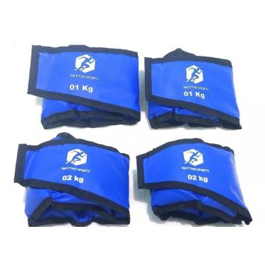 Imagem de Kit Caneleira De Peso 1Kg / 2Kg Treino De Perna Fisioterapia