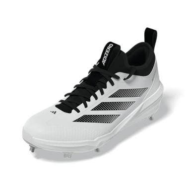 Imagem de adidas Tênis de beisebol masculino Adizero Impact 2.0, Branco/Preto/Preto, 38