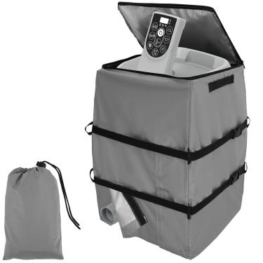 Imagem de LCZNXJJY Capa de bomba de aquecimento de spa para banheira de hidromassagem à prova d'água capa de bomba de hidromassagem com abertura de zíper para bomba de hidromassagem inflável com 3 banheiras de