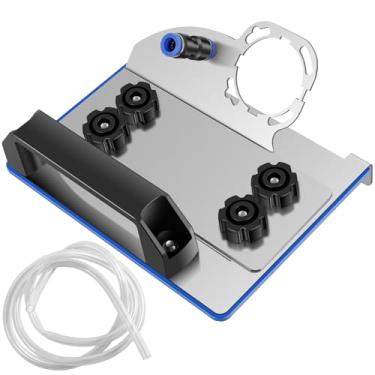 Imagem de Tzdxfgl Suporte de rebarbadora de aço inoxidável, suporte de chanfradura de azulejos, suporte de chanfro ajustável, esmerilhadeiras resistentes, suporte fixo