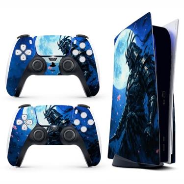 Imagem de Skin Sticker for Game Console 5 Cover - Samurai Art, compatível com edição de disco e edição digital (não versão fina) - 2 capas de controle e capa de console - sem bolhas, proteção total, removível