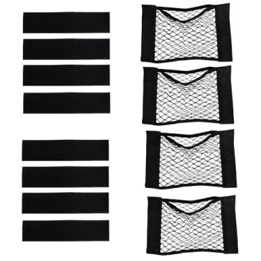 Imagem de Armazenamento universal elástico elástico bolso rede de malha universal automotivo bolsa extensível para campista para carro SUV caminhão (50 × 25 cm)