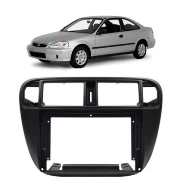 Imagem de Moldura 9 Polegadas Civic Ar Digital 1996 à 2000 Preto Fosco Painel Ce