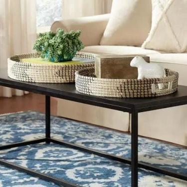 Imagem de Bandeja Fibra Natural Seagrass Tamanho G 50X10Cm Rafimex