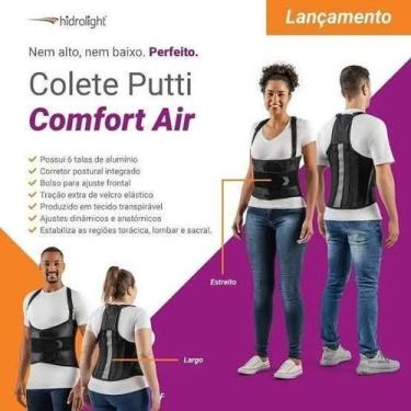 Imagem de Colete Postural Putti Comfort Air Largo Hidrolight Preto M