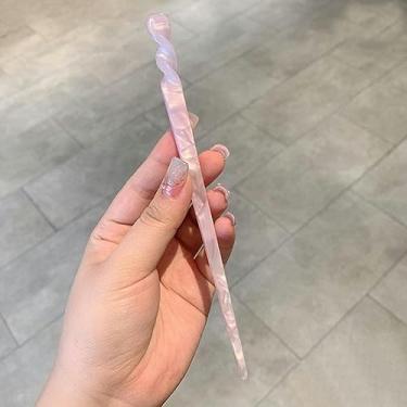 Imagem de Gancho de cabelo de madeira estilo chinês flor enrolamento grampo de cabelo com borla clássico elegante senhora grampo de cabelo acessórios de cabelo