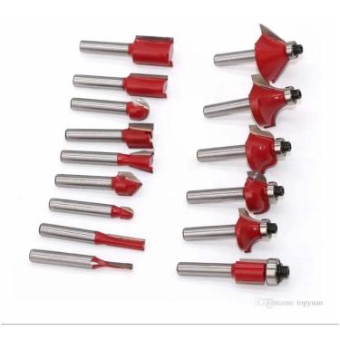 Imagem de Fresas Para Madeira Com 15 Peças 6Mm