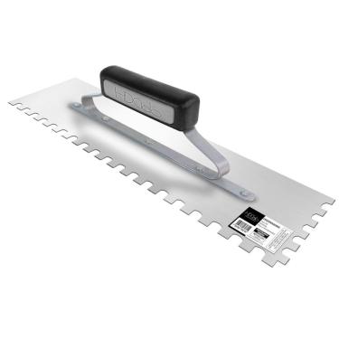 Imagem de Desempenadeira Dentada Em Aço Zincado Cabo Fechado 120x400mm - 01613-03 - Galo