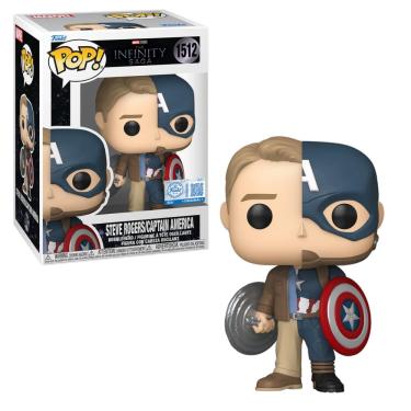 Imagem de Boneco Funko Pop! Marvel Splits - Capitão América/Steve