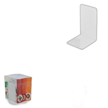 Imagem de Bibliocanto Suporte Apoio Livro Aparador Lateral Par Branco