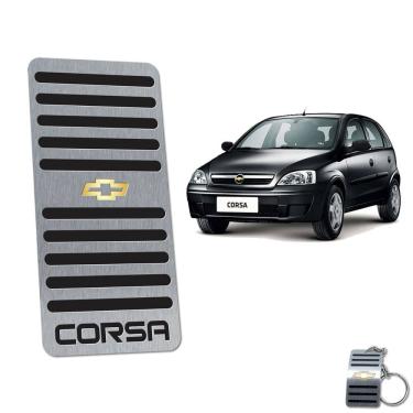 Imagem de Descanso De Pé Em Aço Inox Corsa 2002 A 2012 Preto