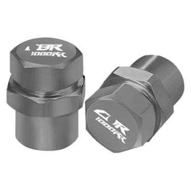 Imagem de Tampas de válvula de pneu de roda à prova de poeira de motocicleta Capas herméticas de pneu compatíveis com CBR600RR CBR1000RR CBR1100XX CB 600RR 1000RR 1100XX (CBR1000RR Titanium)