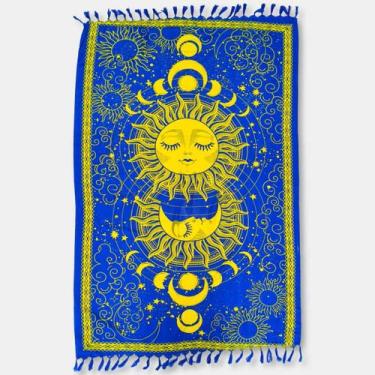 Imagem de Canga e Saída de Praia Poliéster Sol e Lua Horóscopo - Sarat Moda Indi