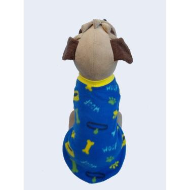 Imagem de Blusa Pet Azul E Amarela Para Frio Brinquedos E Patas Pp