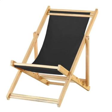 Imagem de Espreguiçadeira Dobrável Madeira Natural Piscina 118,5 cm - MHM Móveis