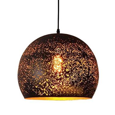 Imagem de Luminária pendente criativa oca para sala de jantar, luminária retrô vintage, design industrial, lustre de metal, preto, antigo, iluminação de teto country, E27 para/sala de estar/cozinh