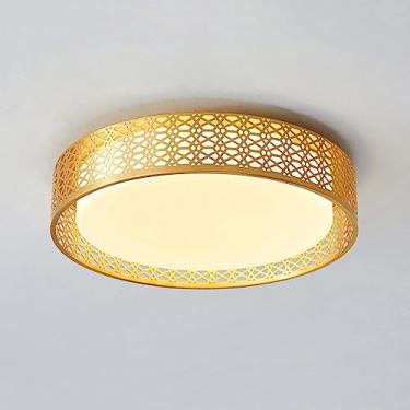 Imagem de luminária moderna de teto de latão para casa luz de teto embutida LED com sombra de acrílico quarto perto de luzes de teto sala de estar cozinha banheiro luminária de teto (A) lustre