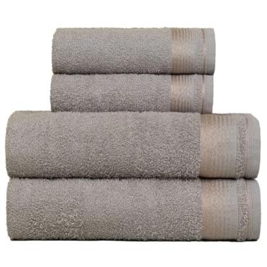 Imagem de Jogo de Toalhas Gigante 4 Peças 340g/m2 100% Algodão - Sublime (Gris)
