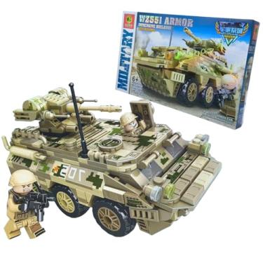 Imagem de Conjunto de Blocos de Montar 474 Peças - Artilharia WZ551 - Brinquedo Educativo de Construção Infantil, Blocos de Construção com Minifiguras, Peças Compatíveis e Detalhes Realistas (WZ551)