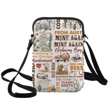 Imagem de BWWKTOP Bolsa de ombro cantora country presentes inspirados na música country álbum country bolsa transversal mercadoria cantor country, Da Austin Xk Bag
