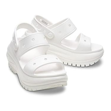 Imagem de Crocs Sandália Mega Crush clássica unissex para adultos | Sandálias plataforma, Branco, 39