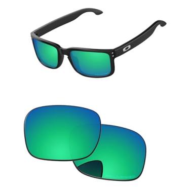 Imagem de PapaViva Lentes de reposição para óculos de sol Oakley Holbrook XL OO9417 59 mm verde esmeralda polarizado