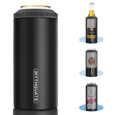 Imagem de Cooler fino 3 em 1 para lata skinny de 355 ml, lata regular e garrafa de cerveja – Mantenha frio por 6 horas – Isolador de lata de bebida a vácuo de parede dupla