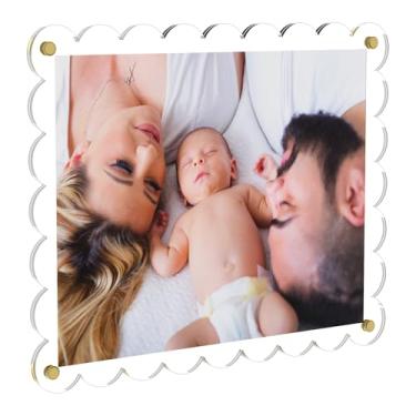 Imagem de Moldura de acrílico para parede, moldura transparente sem moldura com borda recortada, moldura flutuante sem broca para diploma, certificado de documento, pôster/pintura/exibição de obras de arte (1