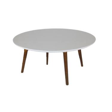 Imagem de Mesa 80cm Infantil Redonda Branco 4 Pé Palito 50cm - jthome